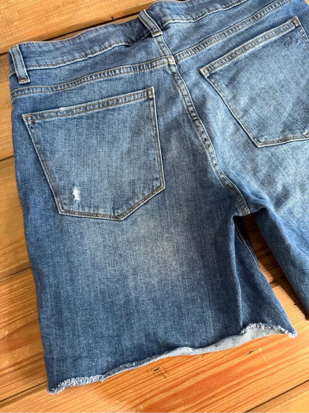 DL1961 Karlie Boyfriend Jean Shorts Size 29 Distressed Raw Hem DL Vintage